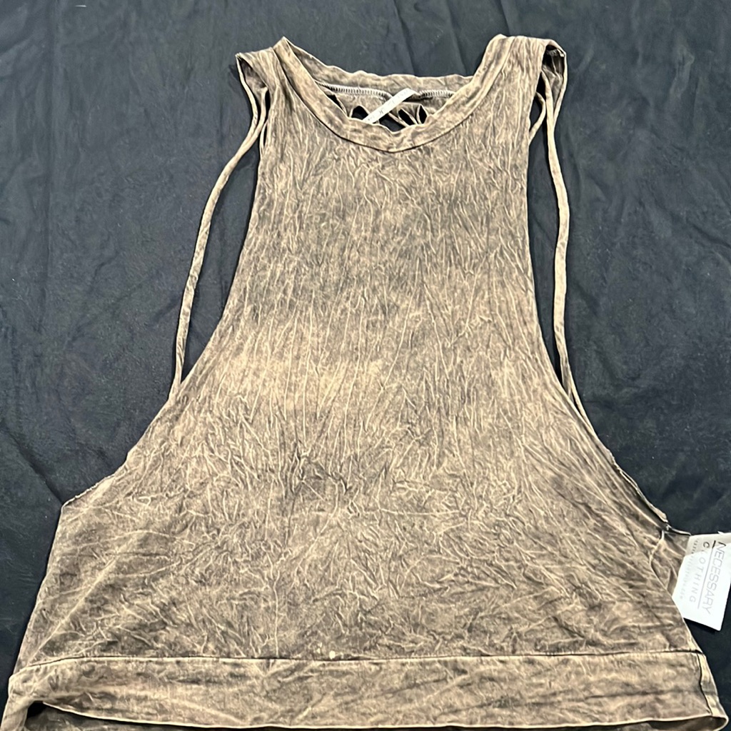 Brand New Brown Cutout Brown Shirt